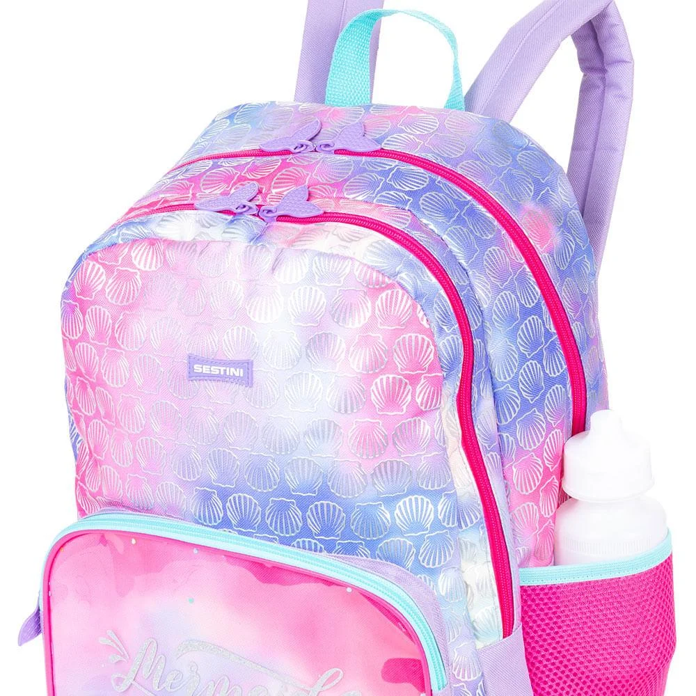 Mochila Grande Sestini X Mermaid - Colorido Rosa 5
