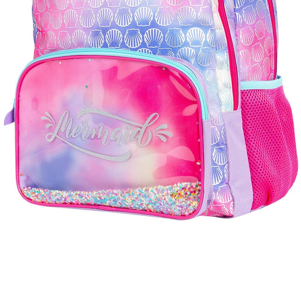 Mochila Grande Sestini X Mermaid - Colorido Rosa 6