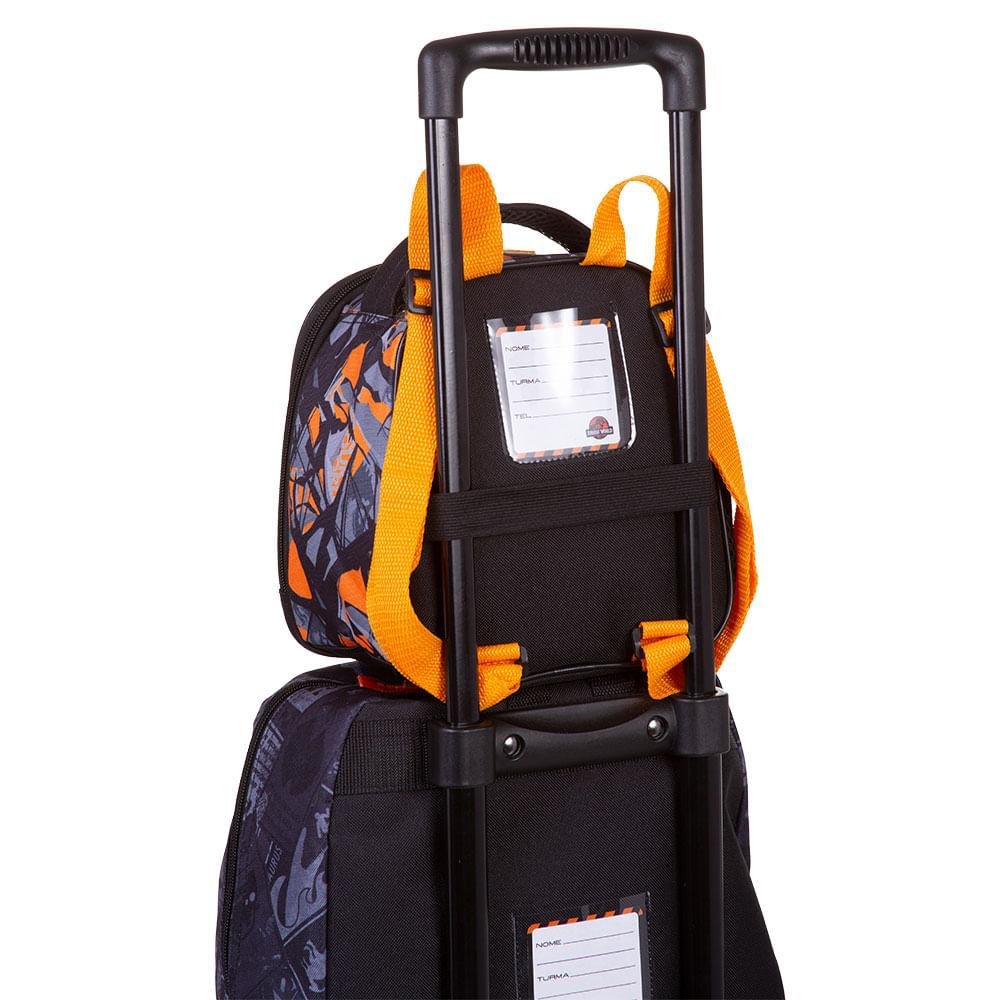 Lancheira Grande Jurassic X - Colorido Laranja 6