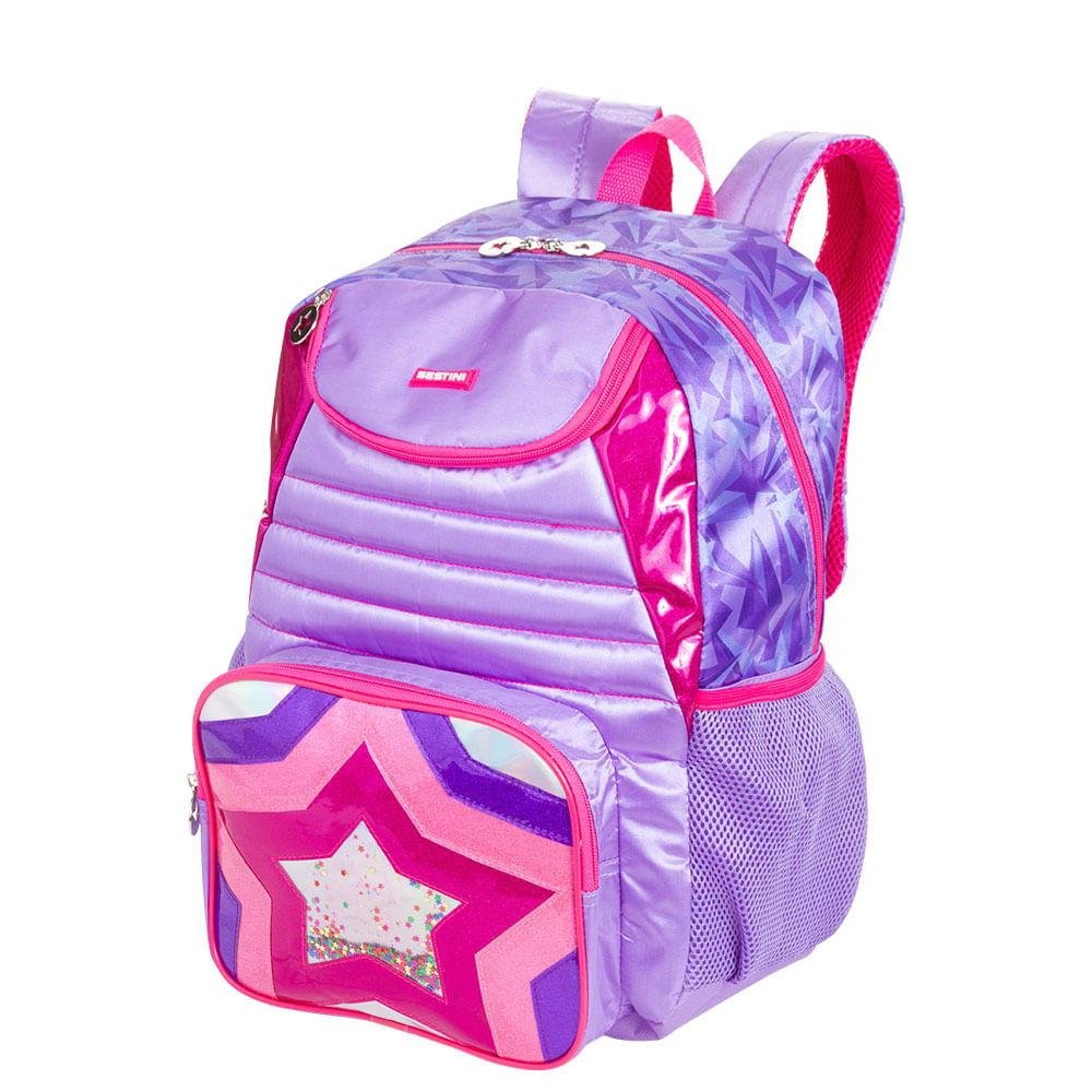 Mochila Grande Sestini Y Star - Colorido Roxo 2