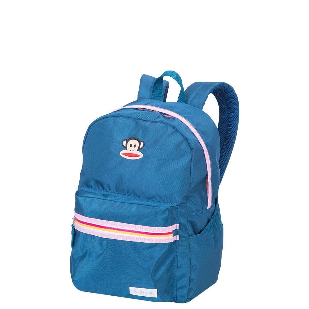 Mochila Grande Paul Frank Customs Azul - Petróleo Azul 2