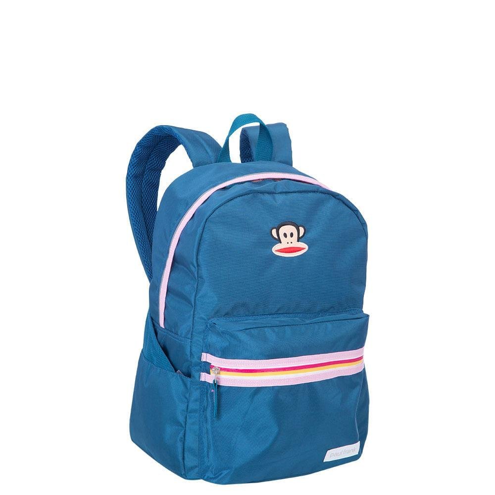 Mochila Grande Paul Frank Customs Azul - Petróleo Azul 3