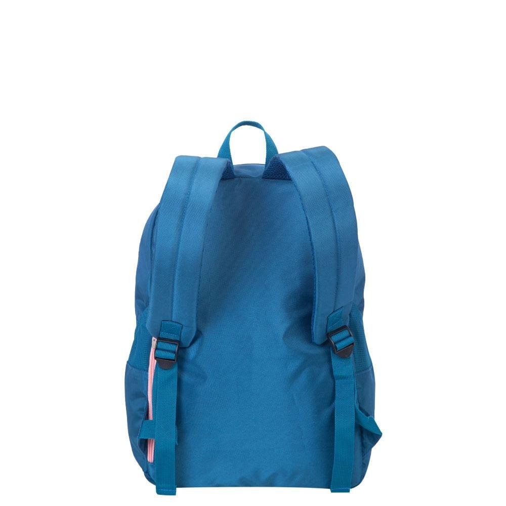Mochila Grande Paul Frank Customs Azul - Petróleo Azul 4
