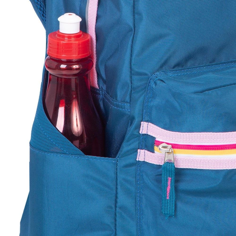 Mochila Grande Paul Frank Customs Azul - Petróleo Azul 5