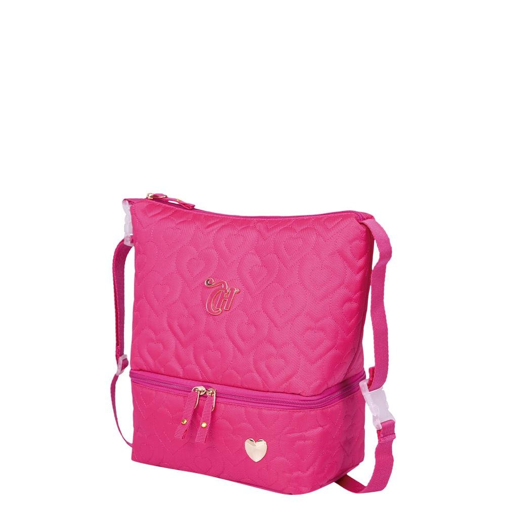 Lancheira 2 Compartimentos Capricho Crush Rosa Rosa 2