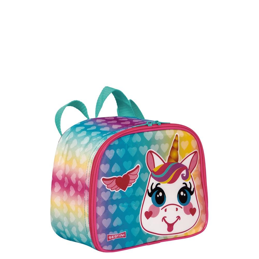 Lancheira Pequena Sestini M Unicórnio Colorido Multicores 2