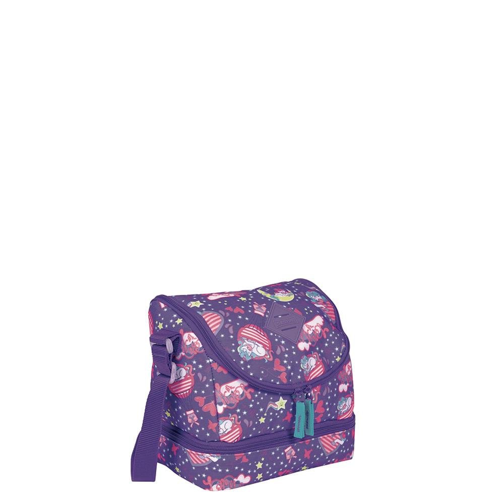 Lancheira 2 Compartimentos Sestini Lunch Unistars Roxo 3