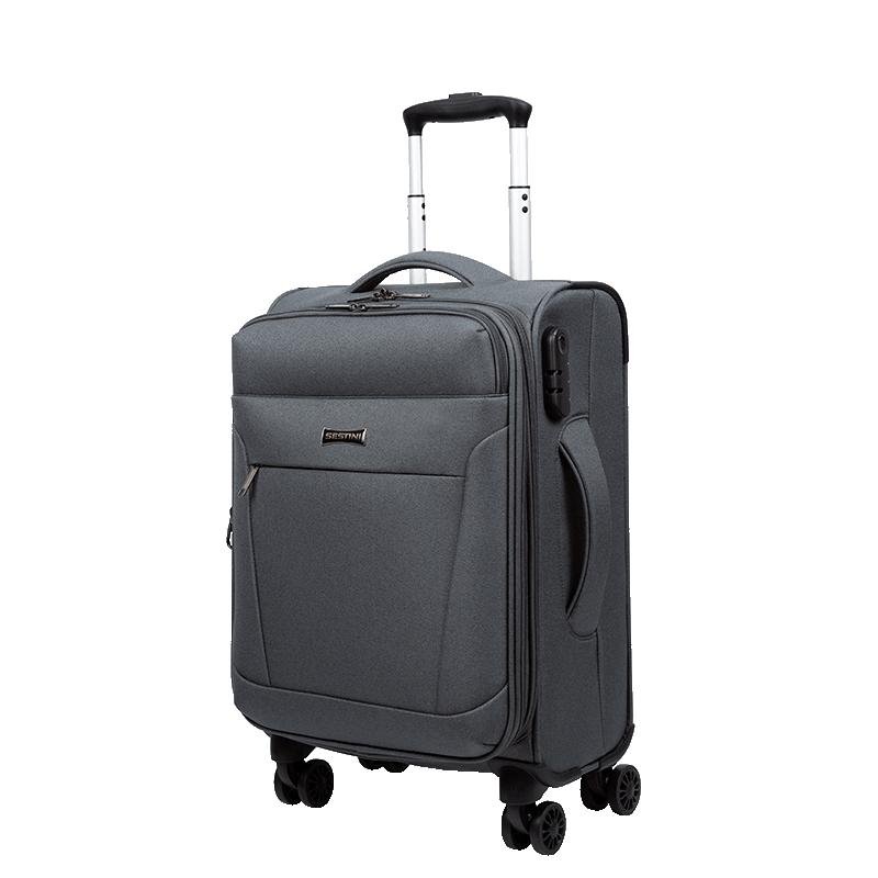 Mala de Viagem Bordo Sestini Ultralight Plus com Rodas duplas 360° e Zíper Expansível - Cinza Cinza 3