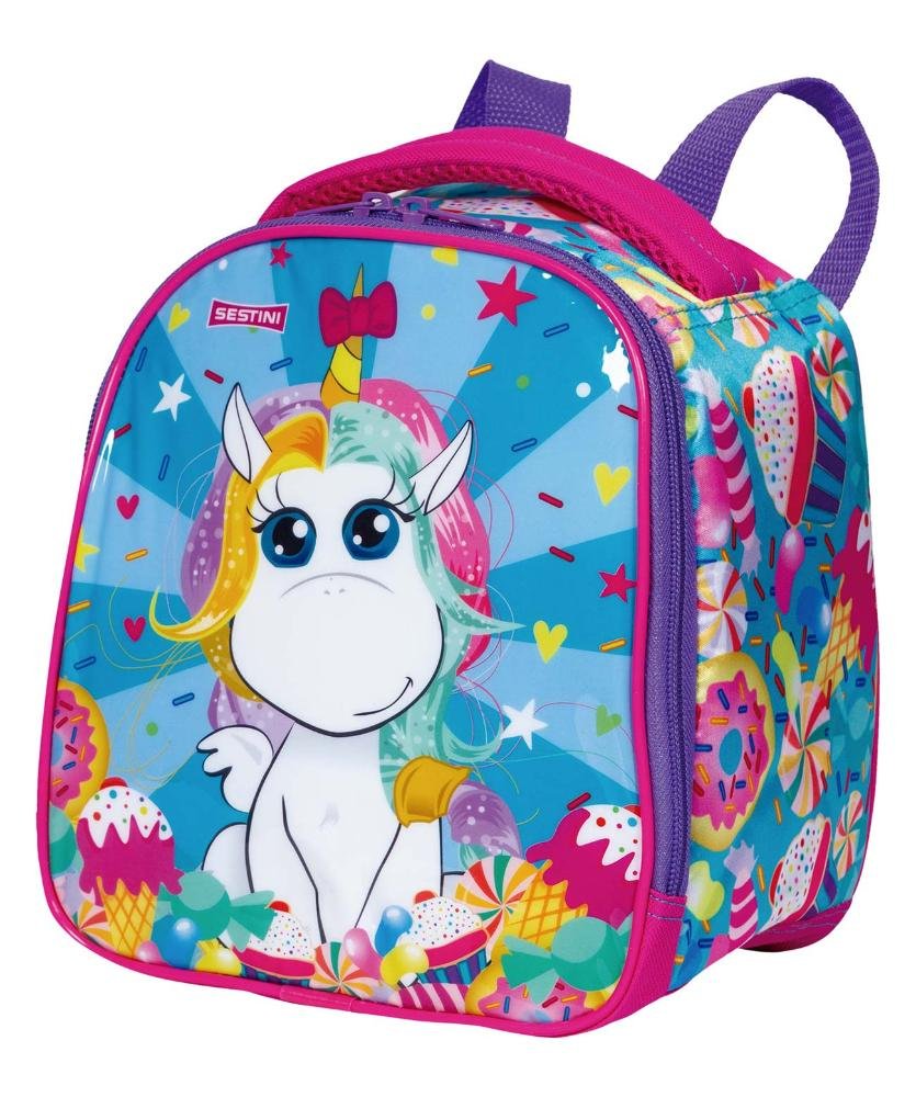 Lancheira Grande Sestini 20X Unicórnio Colorido Multicores 2