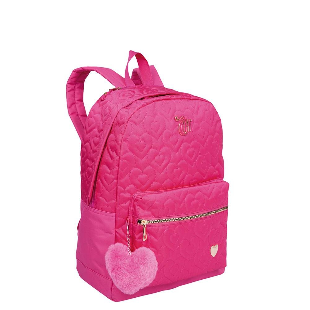 Mochila Grande Capricho Crush Rosa Rosa 2