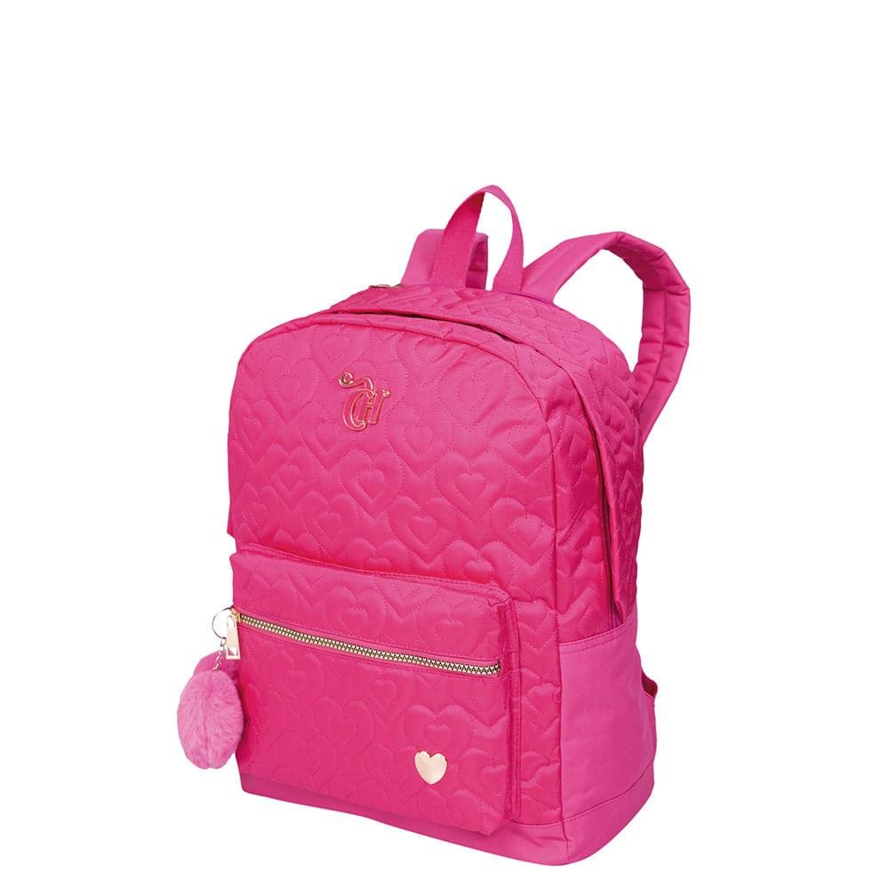 Mochila Grande Capricho Crush Rosa Rosa 3
