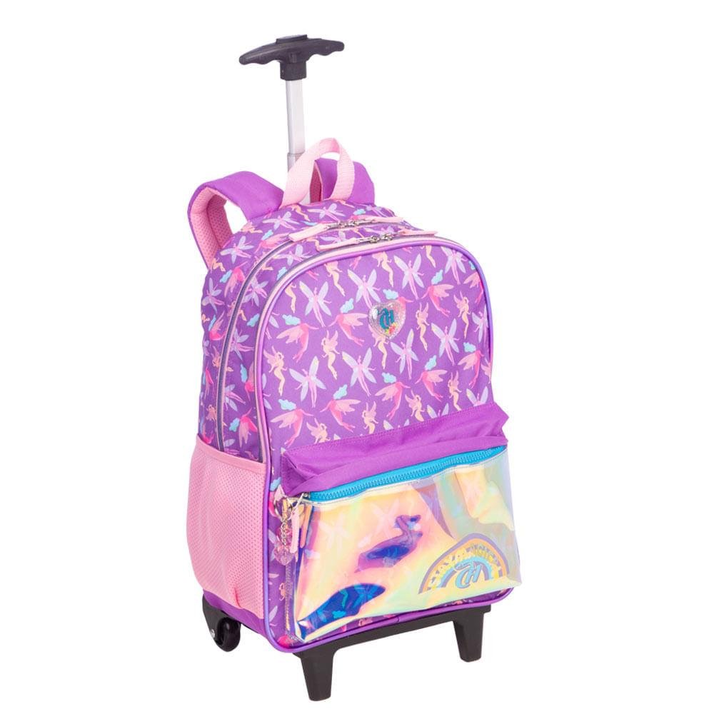 Mochila Carrinho Externo Capricho Encantada Fadinhas Roxo - Lilás Roxo 2