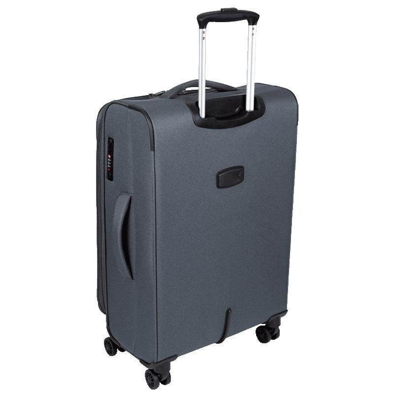 Mala de Viagem Grande Sestini Ultralight Plus com Rodas duplas 360°, Zíper Expansível e Cadeado TSA - Cinza Cinza 4