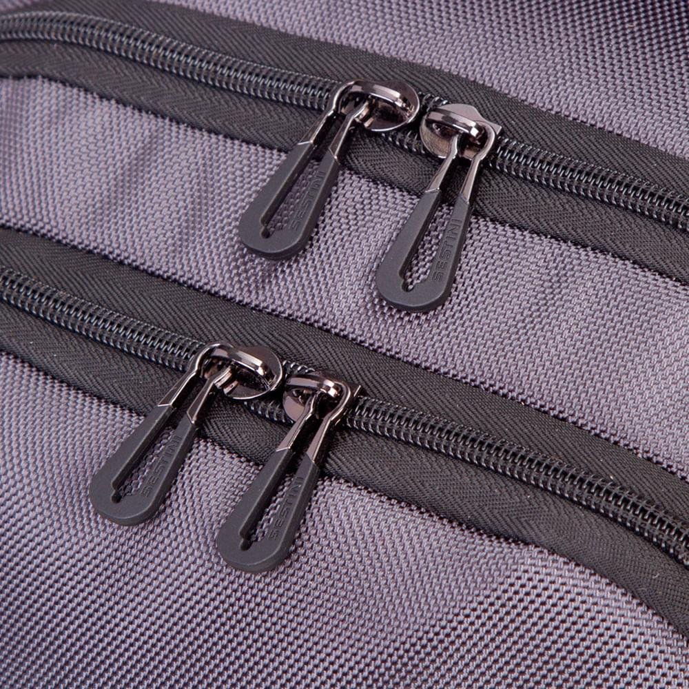 Mochila Grande 2 Compartimentos Notebook Lateral Web 3.0 Plus - Cinza Cinza 11