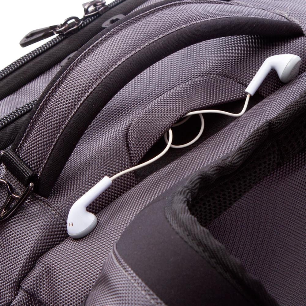 Mochila Grande 2 Compartimentos Notebook Lateral Web 3.0 Plus - Cinza Cinza 14