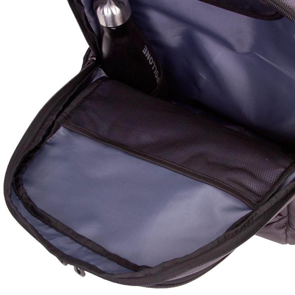 Mochila Grande 2 Compartimentos Notebook Lateral Web 3.0 Plus - Cinza Cinza 5