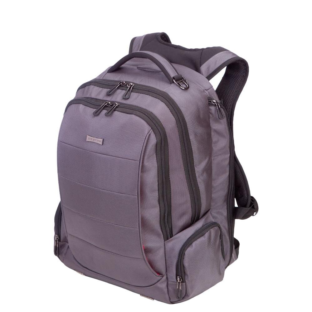 Mochila Grande 2 Compartimentos Notebook Lateral Web 3.0 Plus - Cinza Cinza 7