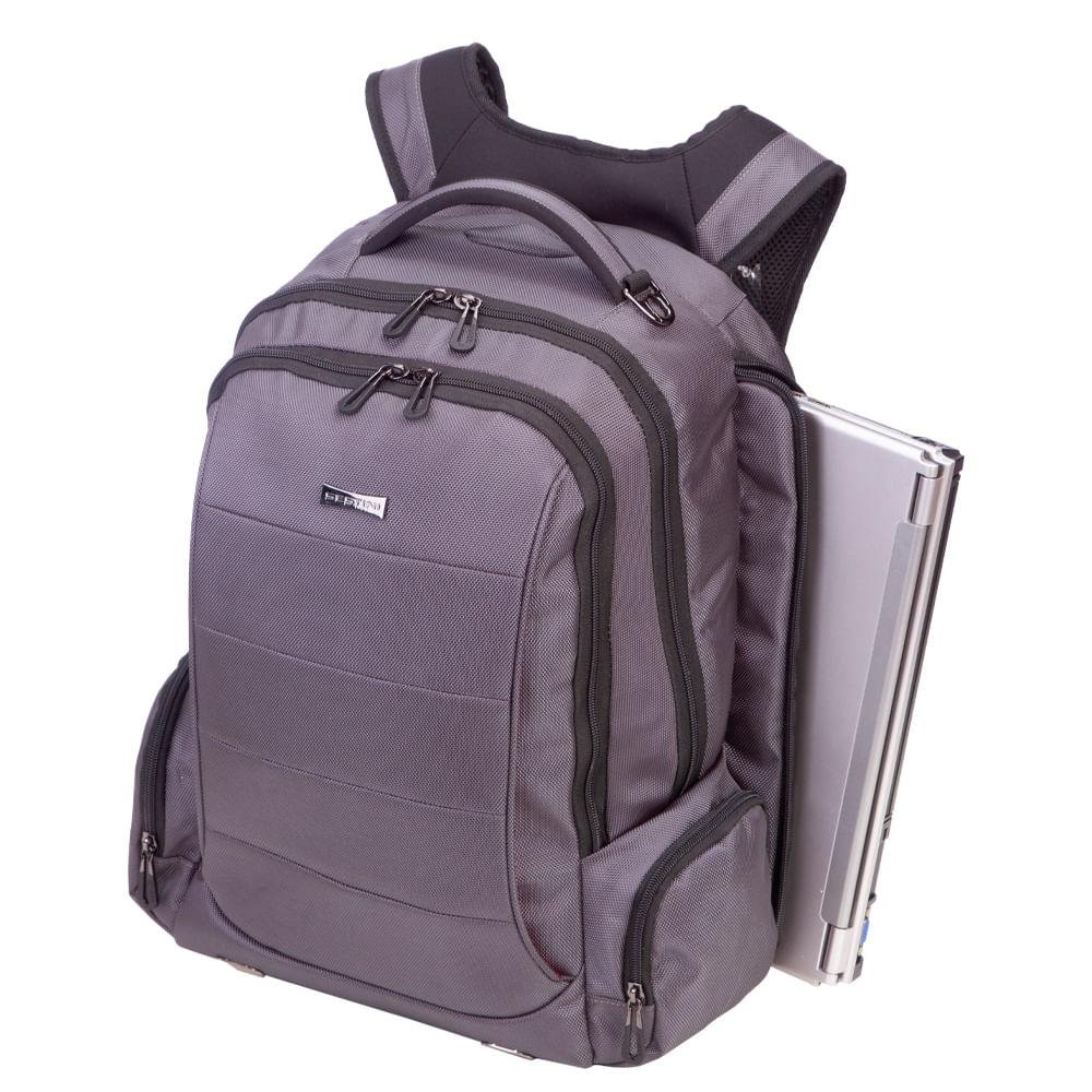 Mochila Grande 2 Compartimentos Notebook Lateral Web 3.0 Plus - Cinza Cinza 10