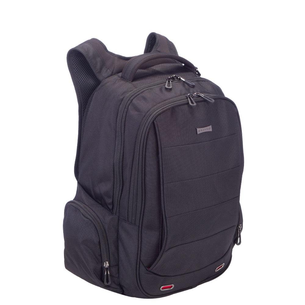 Mochila Grande 2 Compartimentos Notebook Web 3.0 Plus - Preto Preto 3