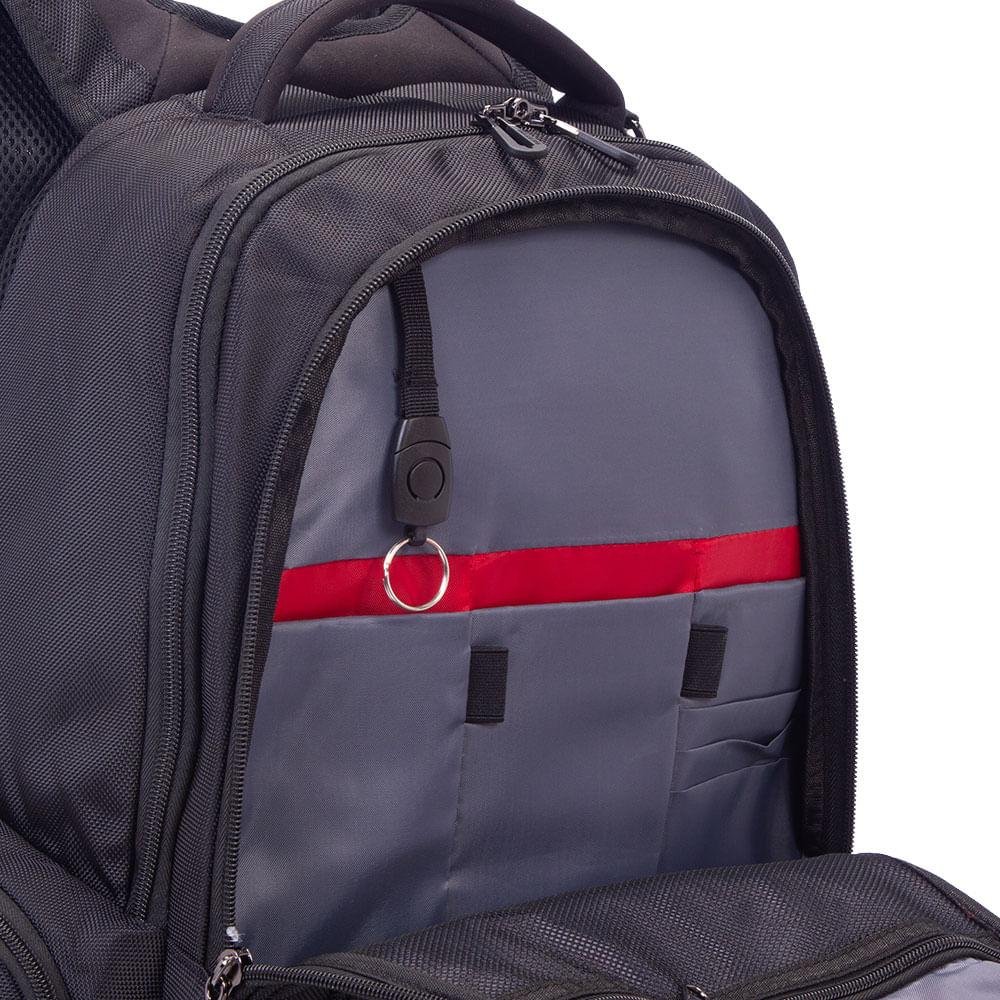 Mochila Grande 2 Compartimentos Notebook Web 3.0 Plus - Preto Preto 6