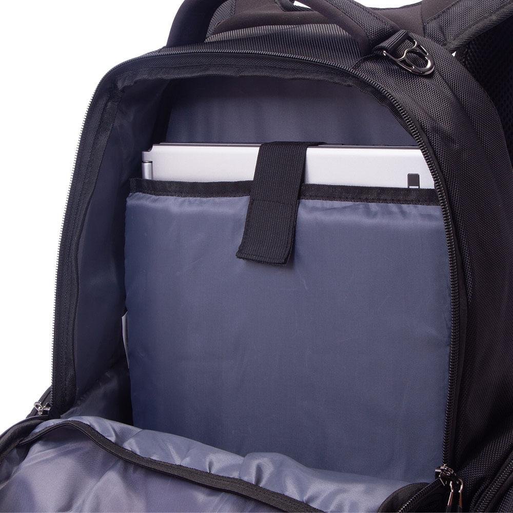 Mochila Grande 2 Compartimentos Notebook Web 3.0 Plus - Preto Preto 7