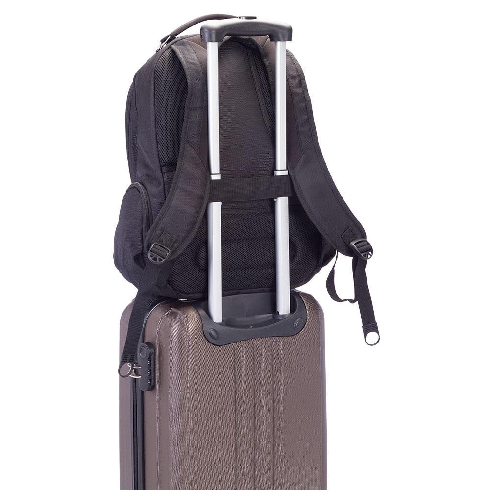 Mochila Grande 2 Compartimentos Notebook Web 3.0 Plus - Preto Preto 8