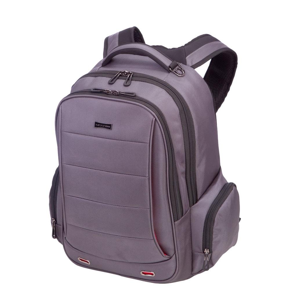 Mochila Grande 2 Compartimentos Notebook Web 3.0 Plus - Cinza Cinza 4