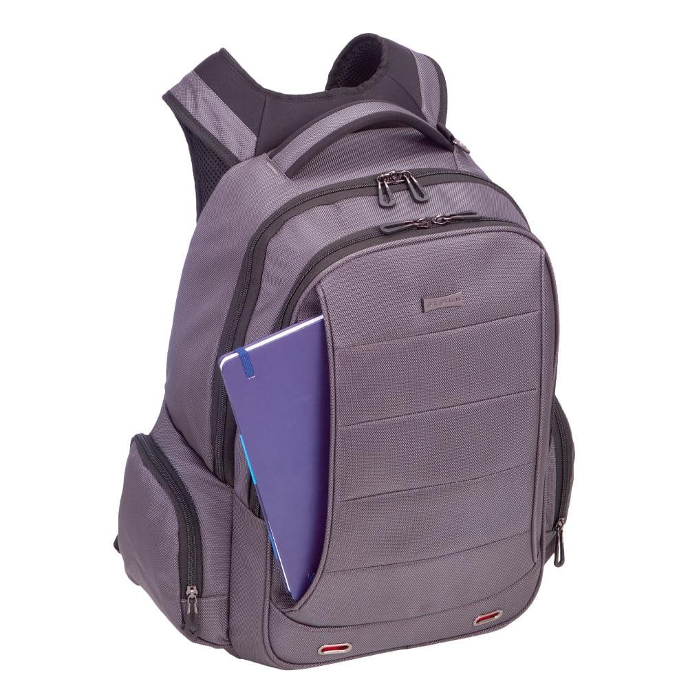 Mochila Grande 2 Compartimentos Notebook Web 3.0 Plus - Cinza Cinza 8