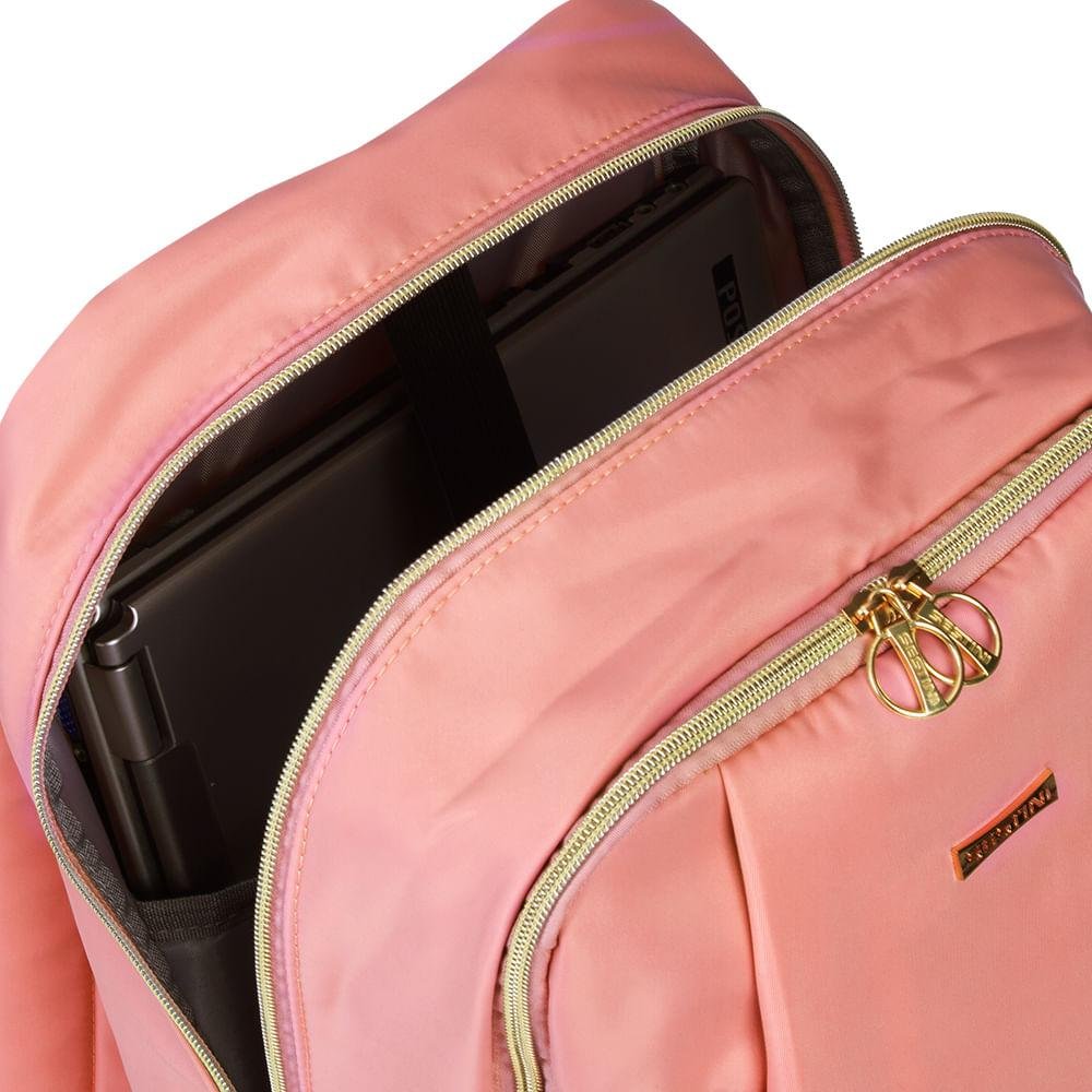 Mochila Grande 2 Comp Pixie Rosa - Rose Rosa 8
