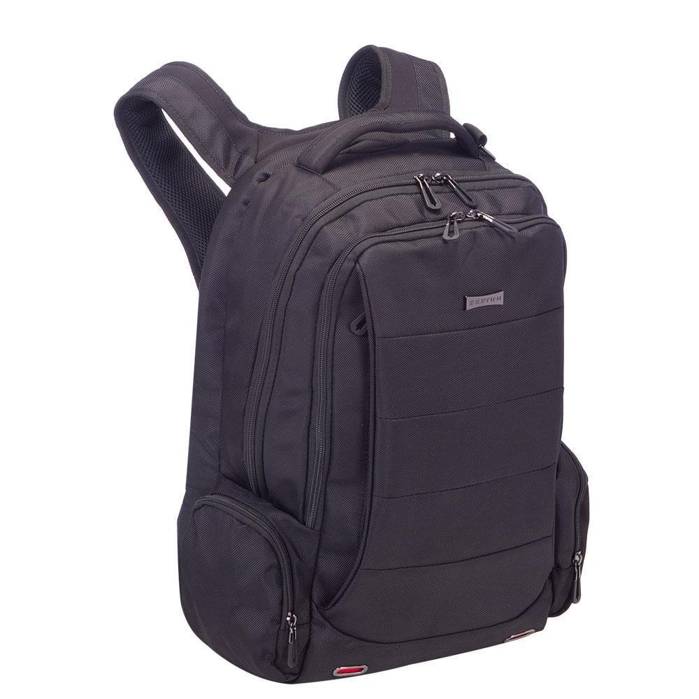 Mochila Grande 2 Compartimentos Laptop Web 3.0 Plus - Preto Preto 4