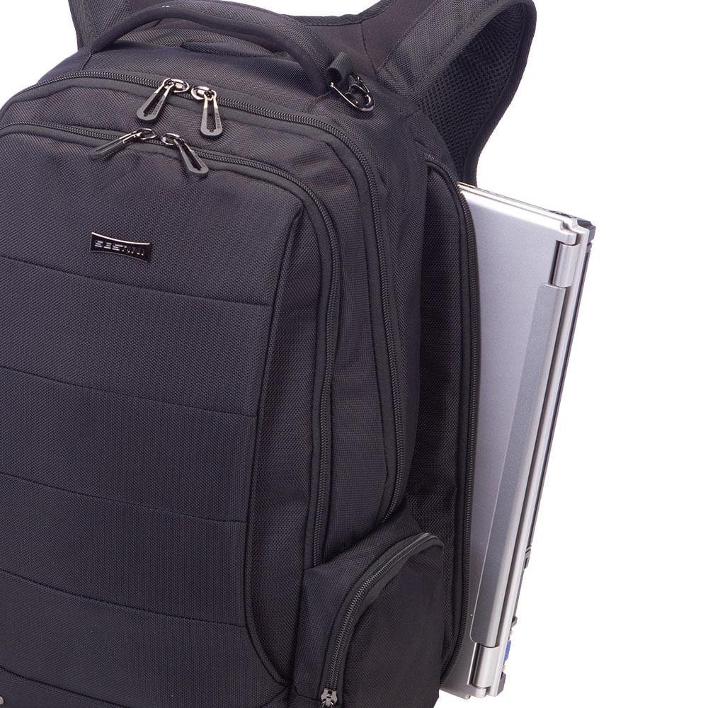 Mochila Grande 2 Compartimentos Laptop Web 3.0 Plus - Preto Preto 6