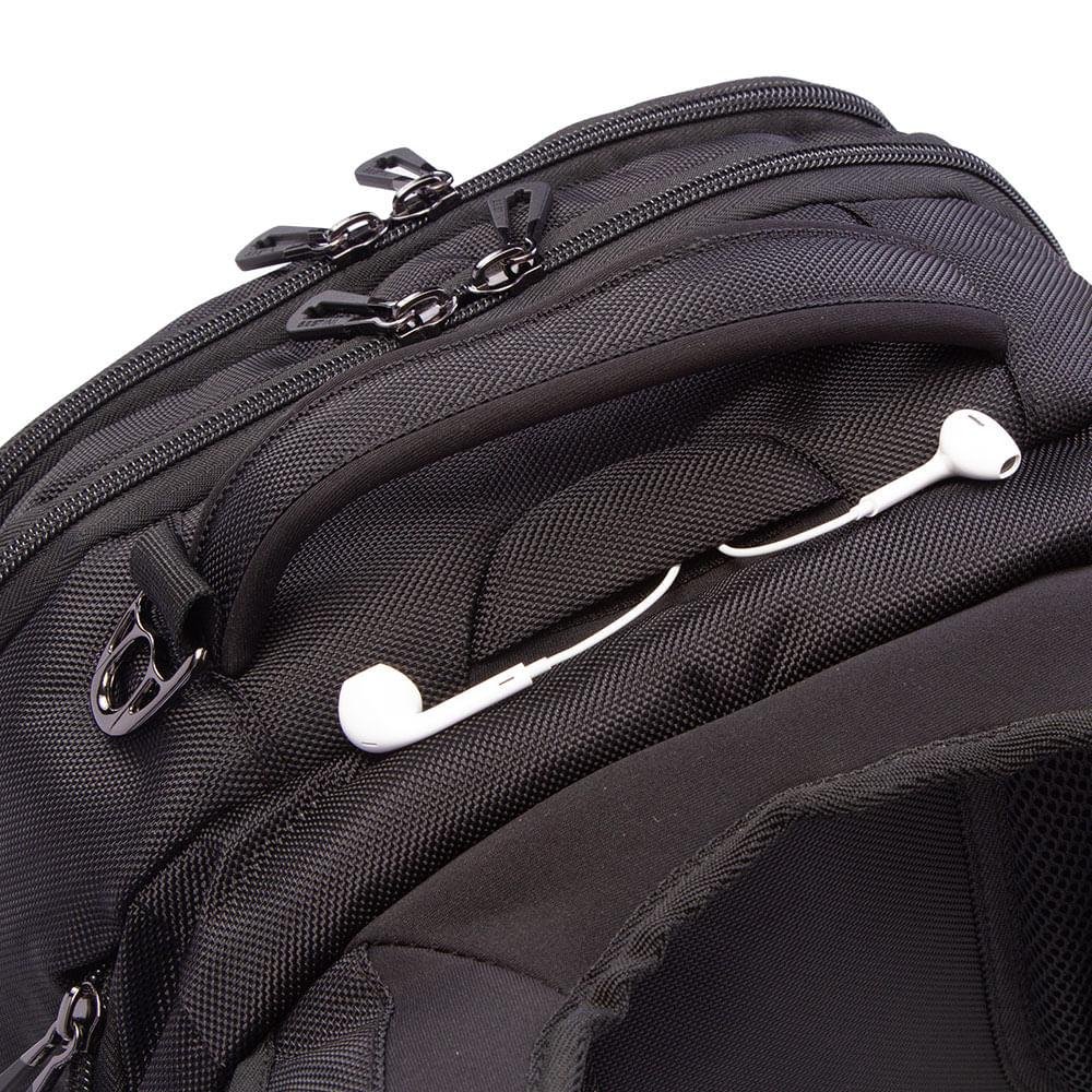 Mochila Grande 2 Compartimentos Laptop Web 3.0 Plus - Preto Preto 9
