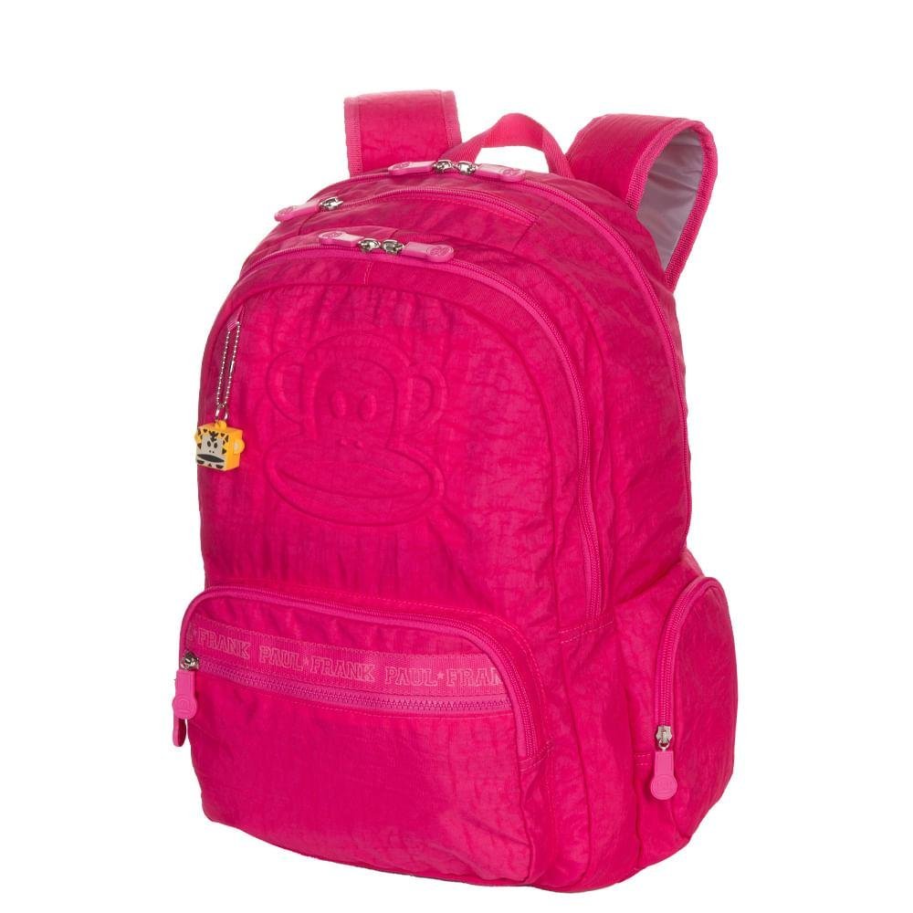 Mochila Grande 2 Compartimentos Paul Frank Classics - Dark Rosa - Pink Rosa 2