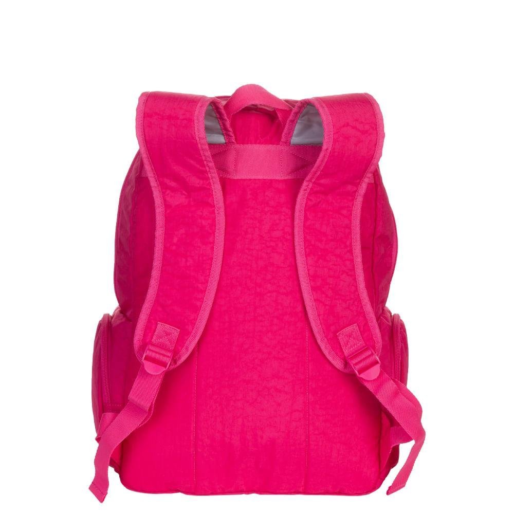 Mochila Grande 2 Compartimentos Paul Frank Classics - Dark Rosa - Pink Rosa 4