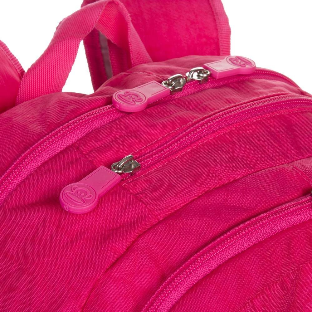 Mochila Grande 2 Compartimentos Paul Frank Classics - Dark Rosa - Pink Rosa 8