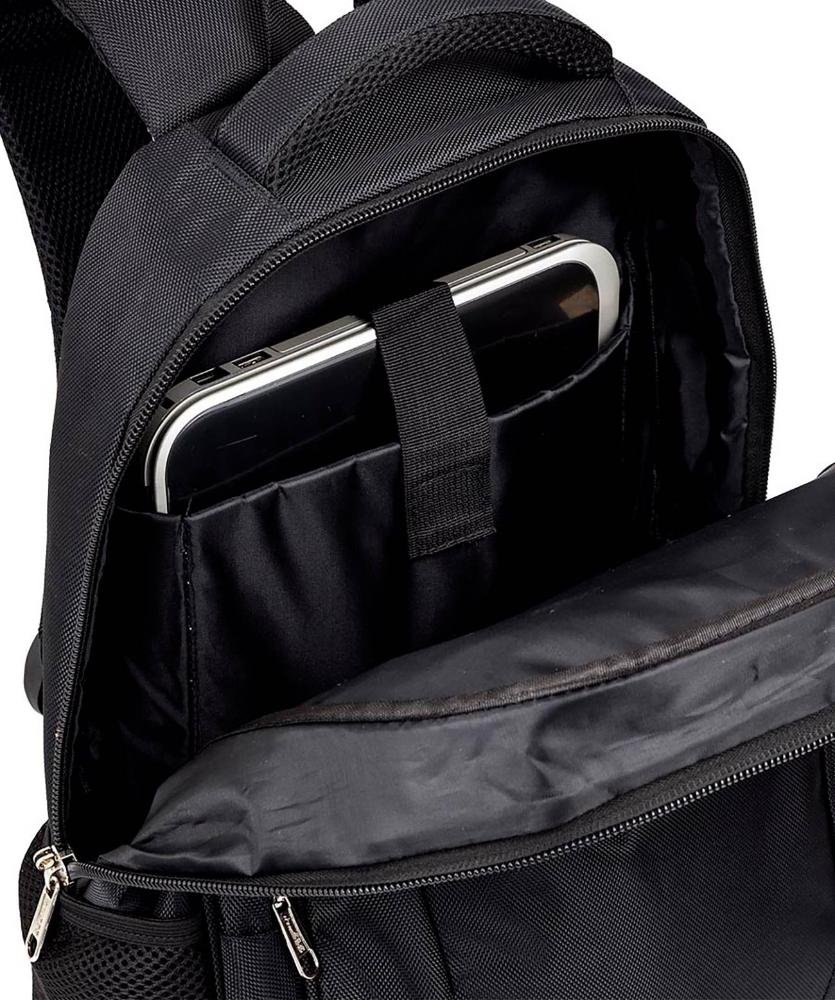 Mochila Grande Laptop Sestini ST3000 Preto Preto 5