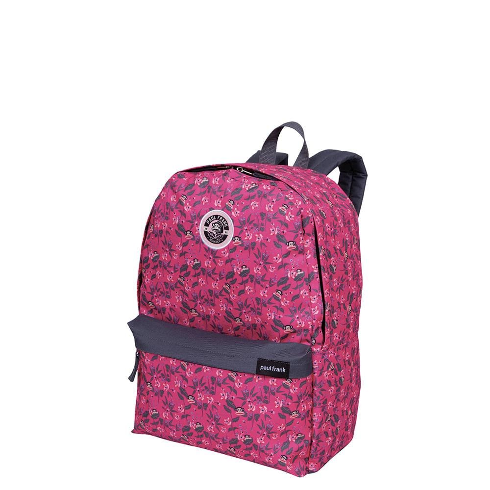 Mochila Grande Paul Frank 21T01 Floral Rosa Rosa 5