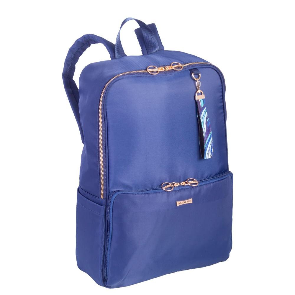 Mochila Grande Notebook Executiva Sestini Scarf II - Azul Azul 2