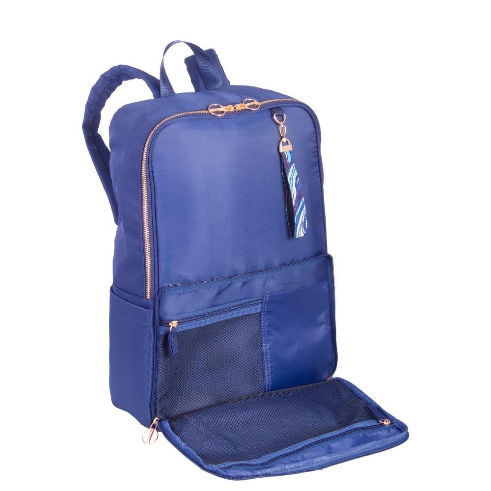 Mochila Grande Notebook Executiva Sestini Scarf II - Azul Azul 5