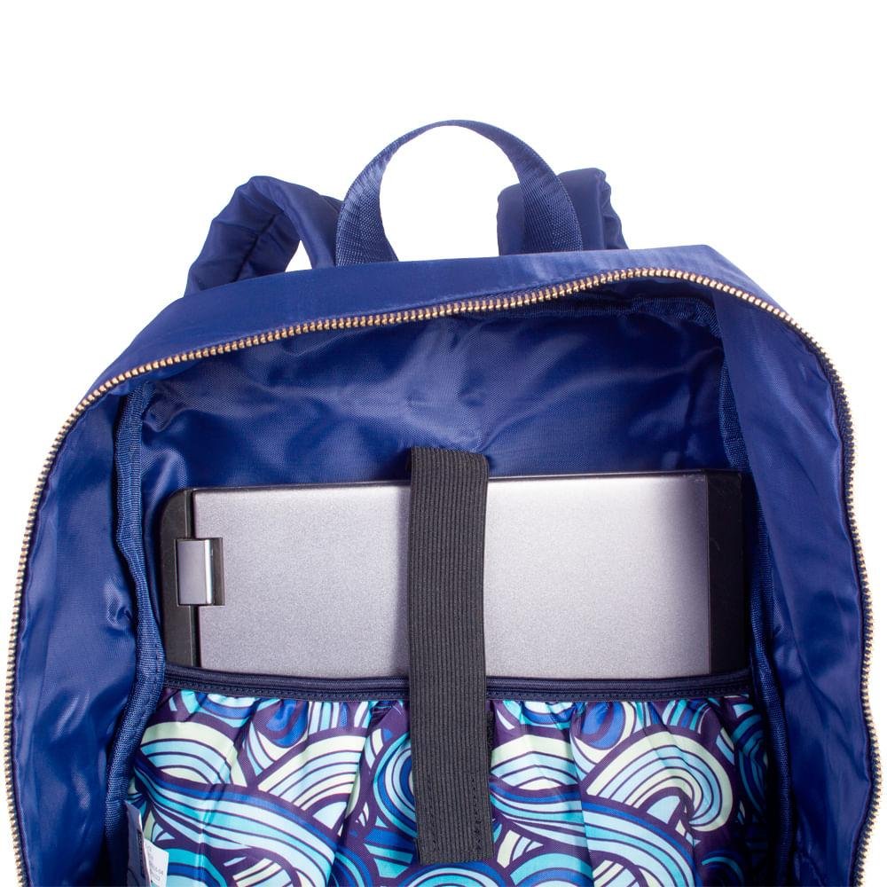 Mochila Grande Notebook Executiva Sestini Scarf II - Azul Azul 7