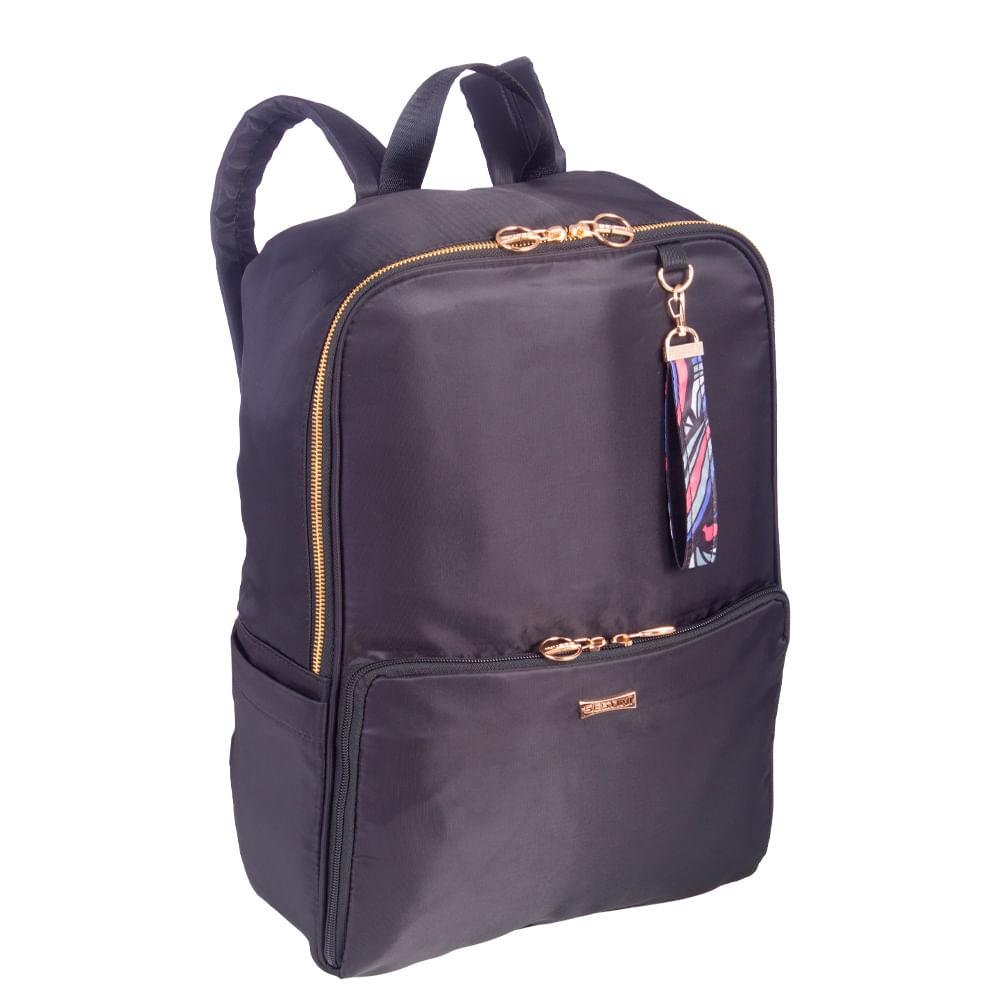 Mochila Grande Laptop Executiva Scarf II - Preto Preto 2