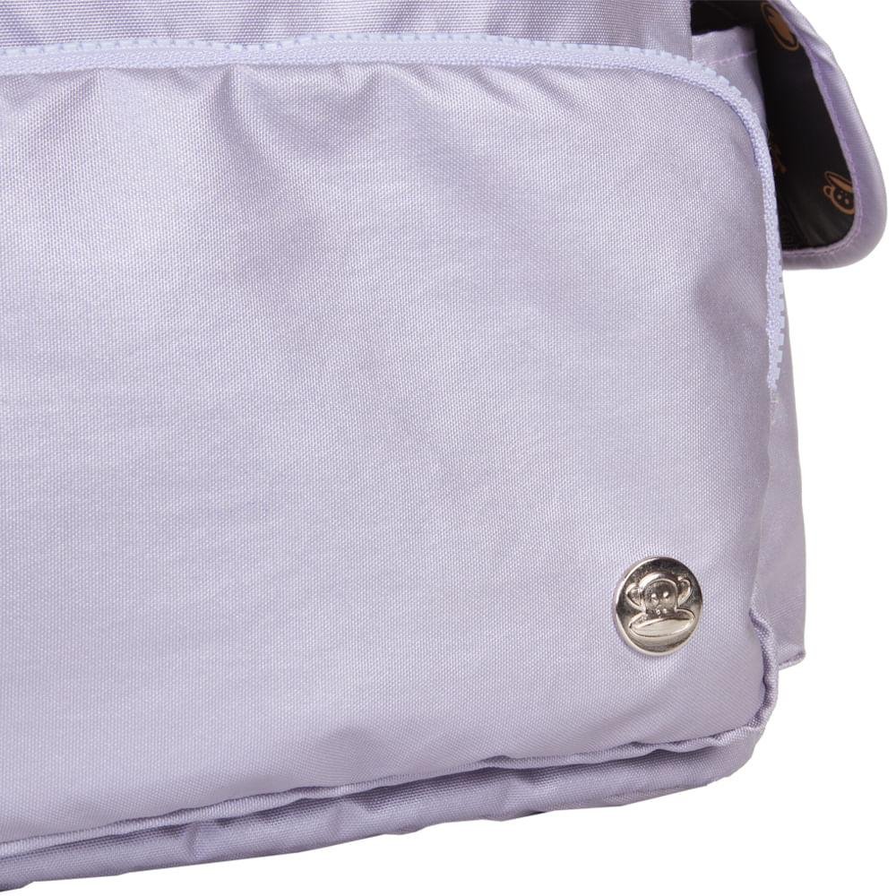 Mochila Média com Tampa Paul Frank - Lilás Metálico Roxo 9