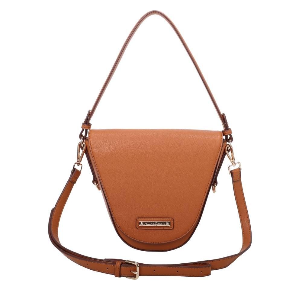 Bolsa Tiracolo Média Fellipe Krein SS23 Napa FK543 Marrom - Caramelo Marrom 2