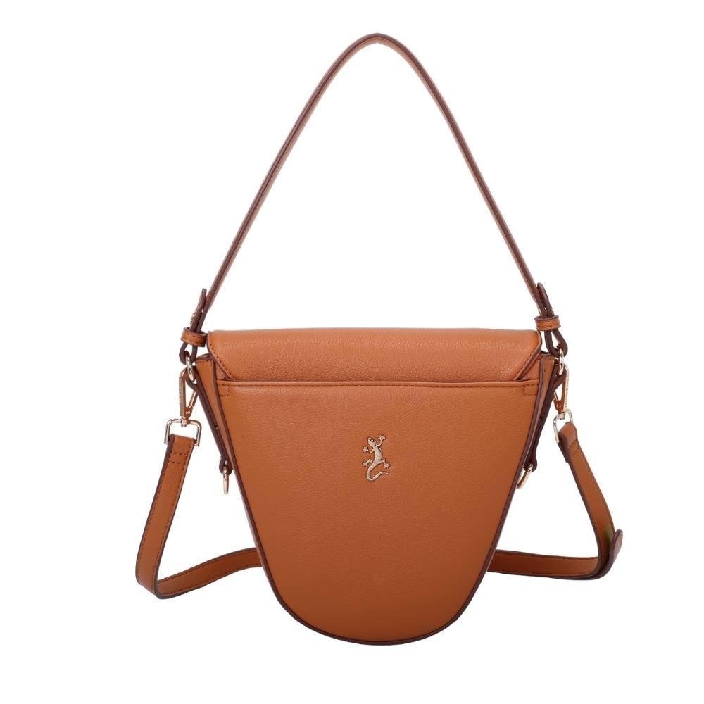 Bolsa Tiracolo Média Fellipe Krein SS23 Napa FK543 Marrom - Caramelo Marrom 7