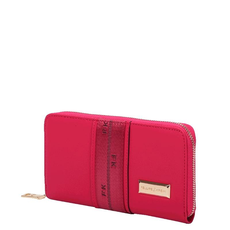 Carteira Zíper com Alça de Mão Fellipe Krein SS23 Alça Nailon Rosa - Pink Rosa 2