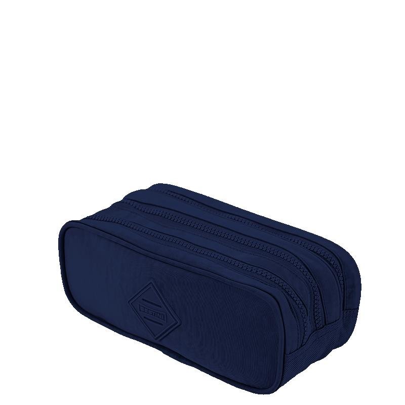 Estojo 3 Compartimentos Crinkle Azul Azul 3