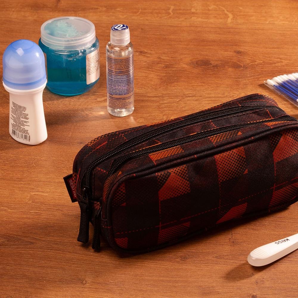 Estojo/Necessaire 2 Compartimentos Enjoy Multicores 13