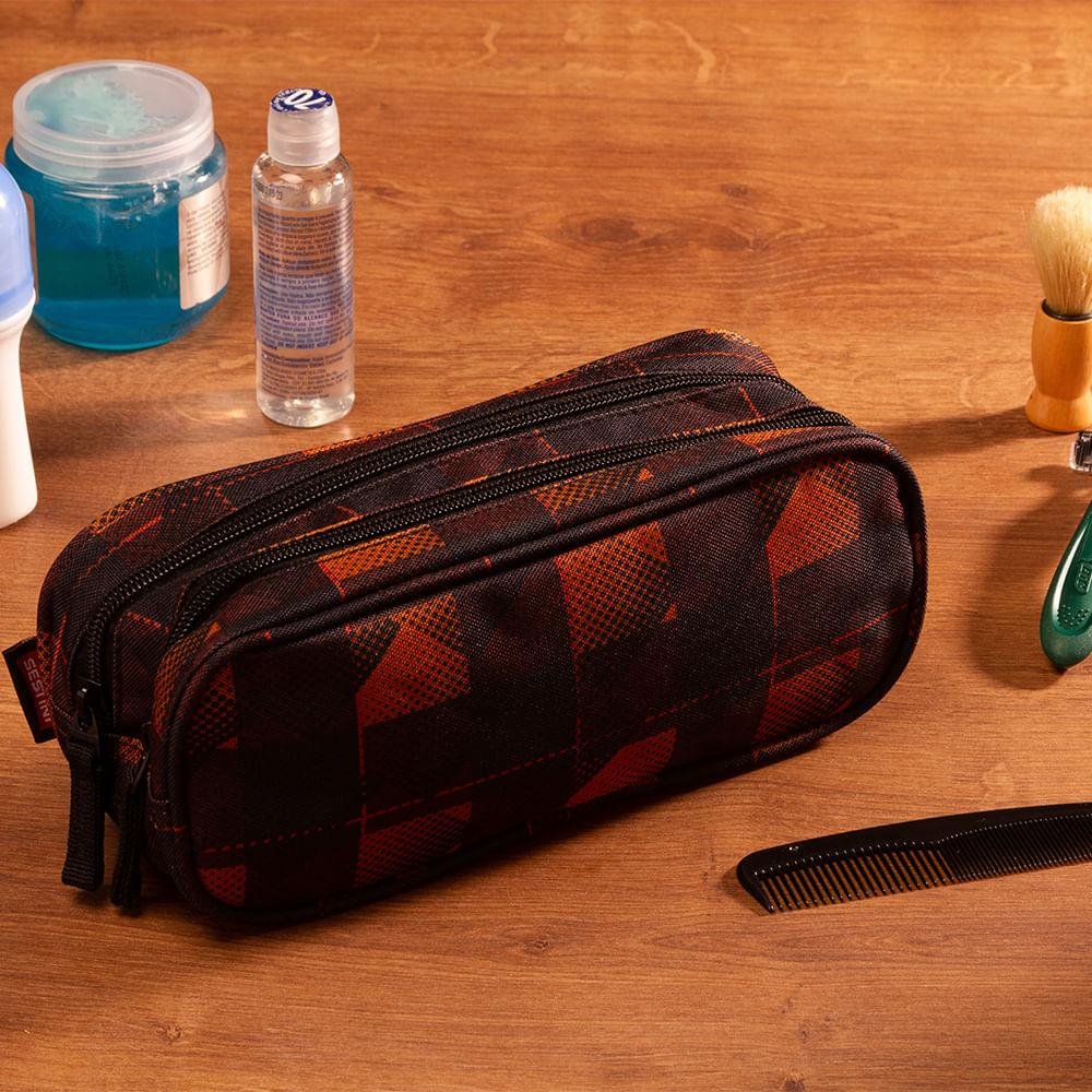 Estojo/Necessaire 2 Compartimentos Enjoy Multicores 4