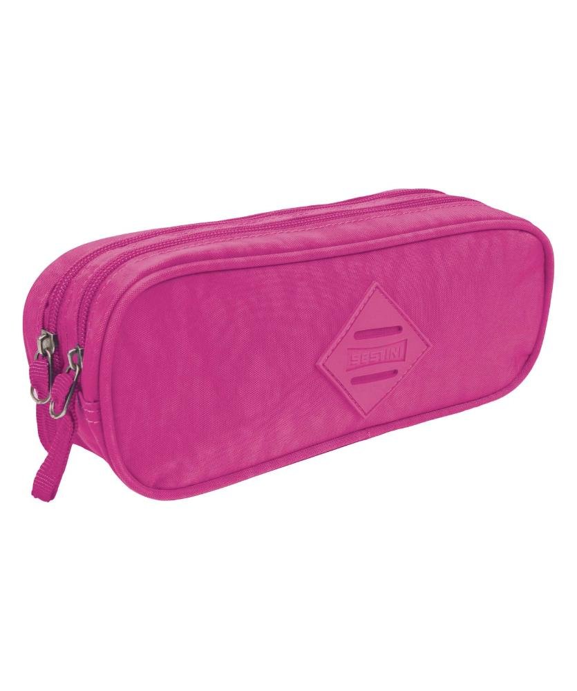 Estojo/Necessaire 2 Compartimentos CRINKLE Rosa   2