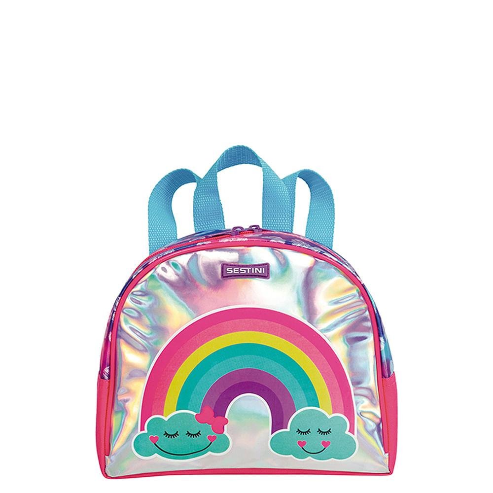 Lancheira Grande Sestini 21X Arco Iris Colorido Multicores 1